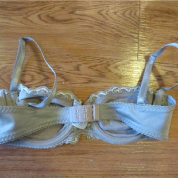 LOU GOLD OLIVE GREEN BRA & GARTER SET SIZE 34C - Picture 3 of 6